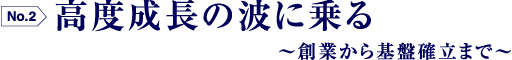 高度成長の波に乗る